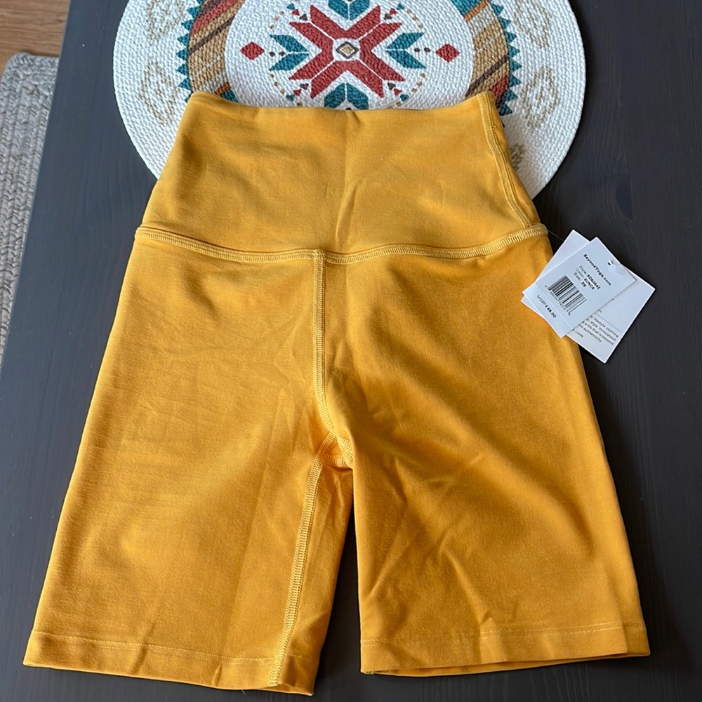 Beyond Yoga - High Waist Spacedye Biker Short in Sunny Citrene